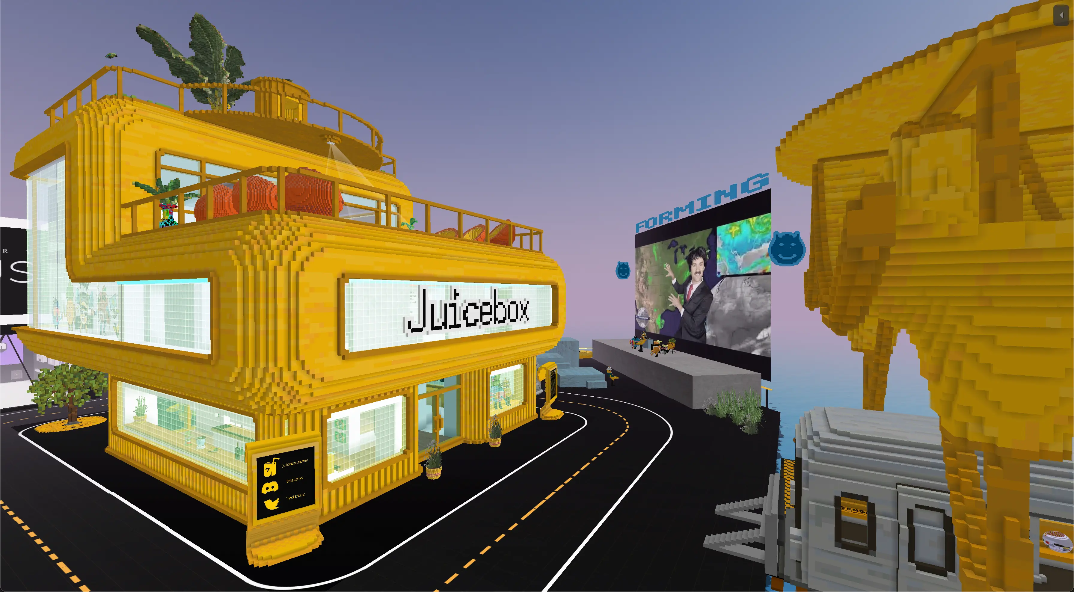 Juicebox Transit Centre and Learning Centre in Voxels