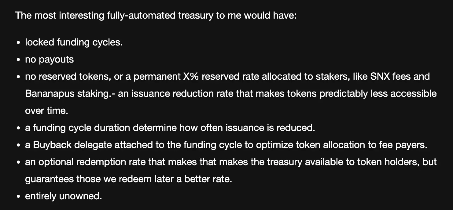 fully automated treasury designs