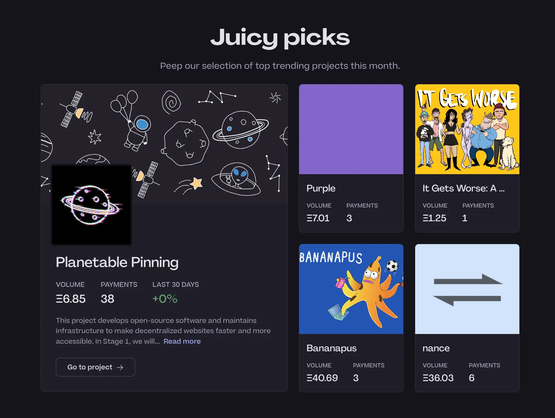 current Juicy picks