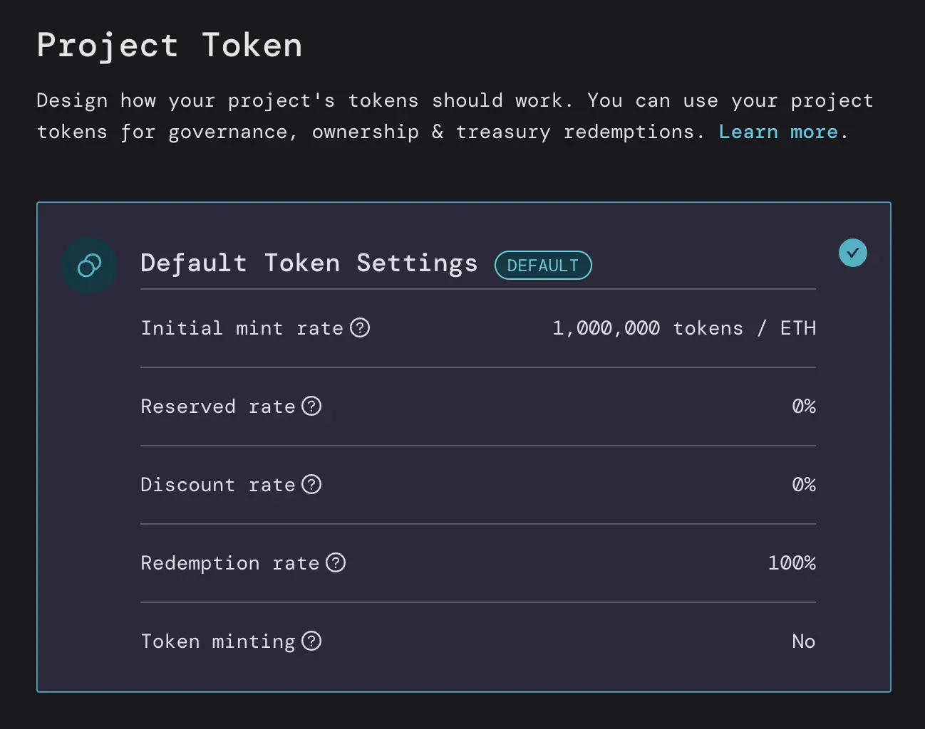 project token