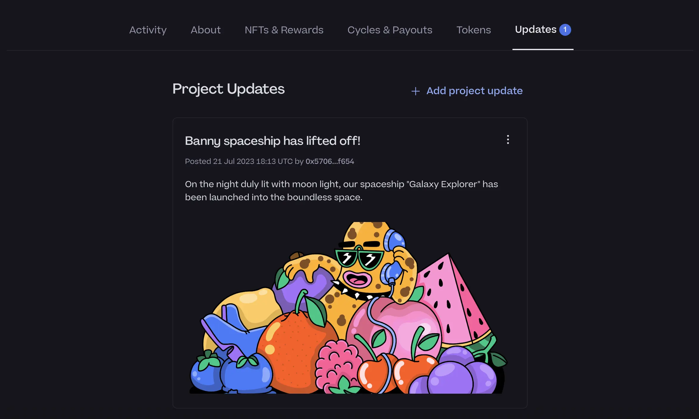 new feature of project updates