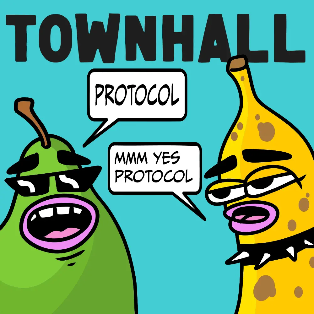 Two Juicebox Characters Discussing Townhall