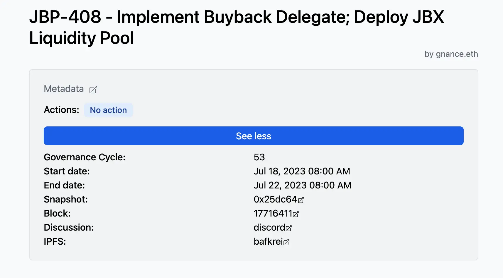 Proposal of implementing buyback delegate