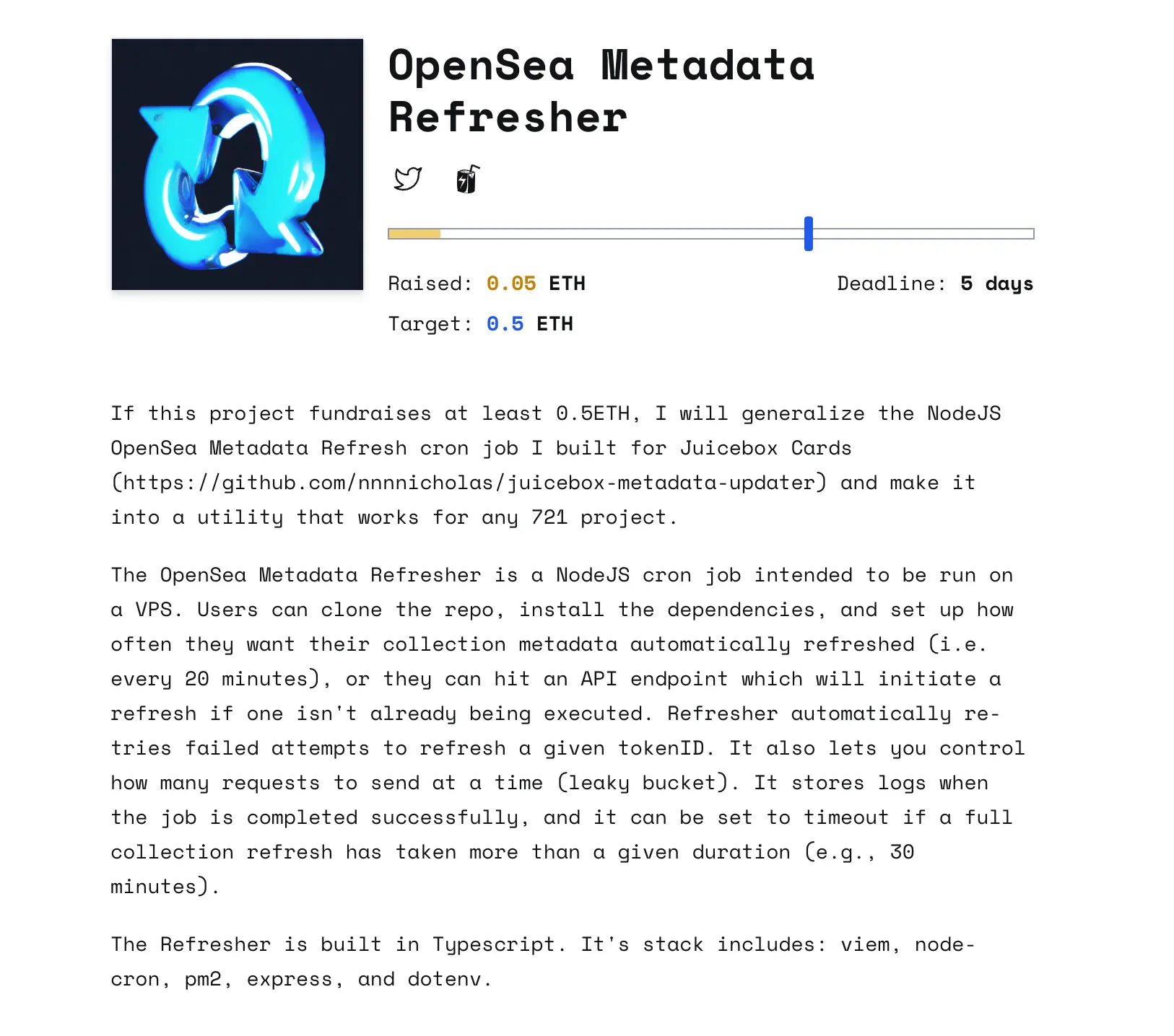 OpenSea Metadata Refresher Blunt round