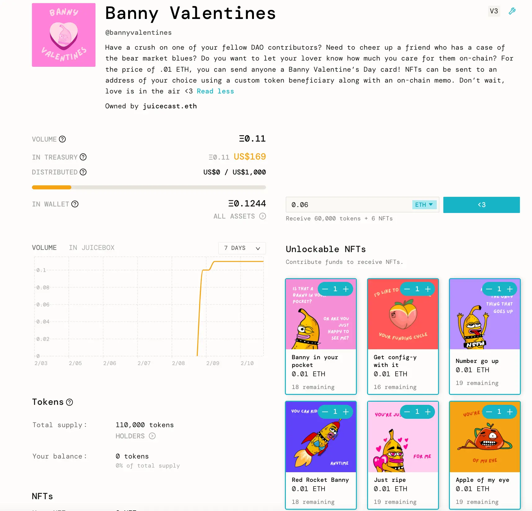 the project of Banny Valentines